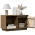 Mueble de TV madera maciza de pino marrón miel 74x35x44