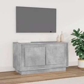 Mueble para TV madera contrachapada gris hormigón 80x35x45