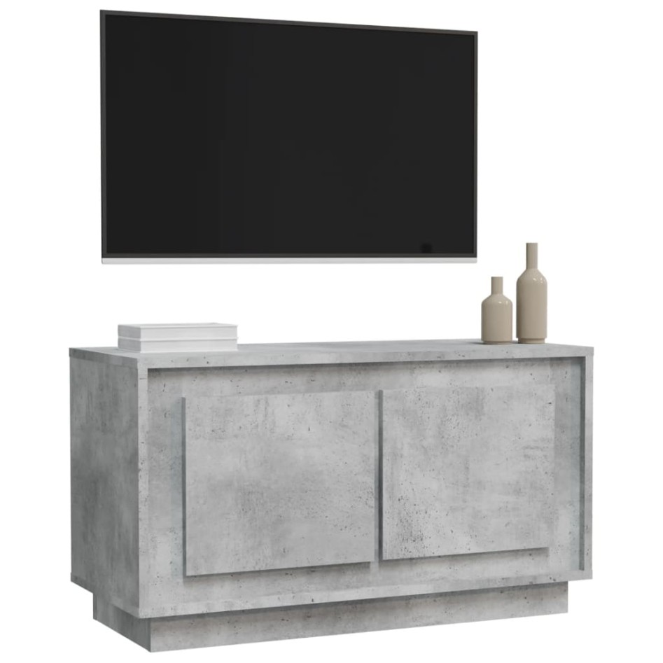 Mueble para TV madera contrachapada gris hormigón 80x35x45