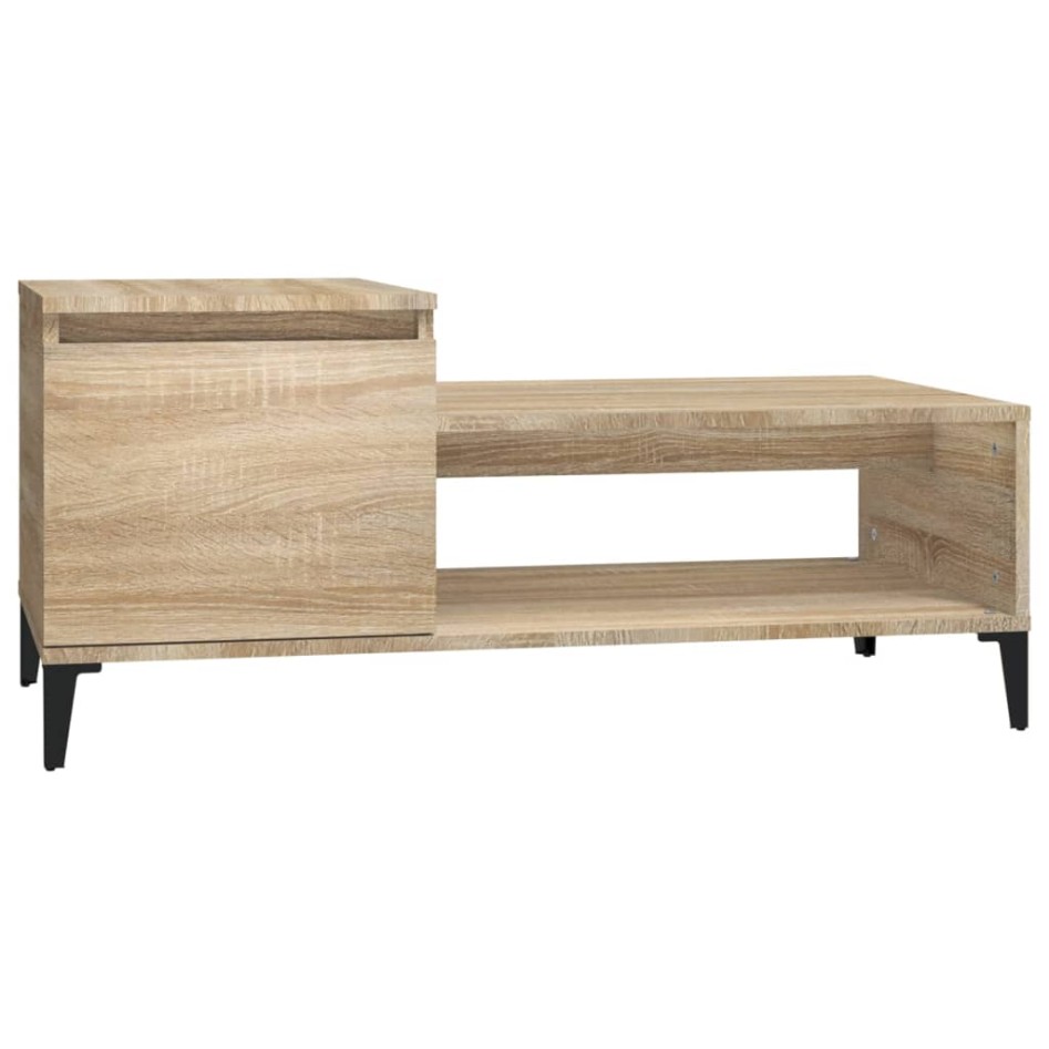 Mesa de centro madera contrachapada roble Sonoma 100x50x45