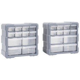 Organizadores multicajones con 12 cajones 2 uds 26,5x16x26