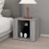 Mesita de noche madera contrachapada gris Sonoma 41x40x36