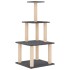 Rascador para gatos con postes de sisal gris oscuro 111