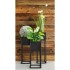 H&S Collection Macetero sobre soporte de metal negro 50
