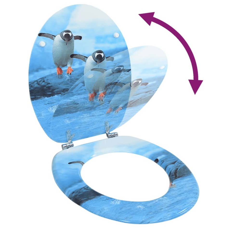 Asiento de inodoro con tapa MDF diseño de