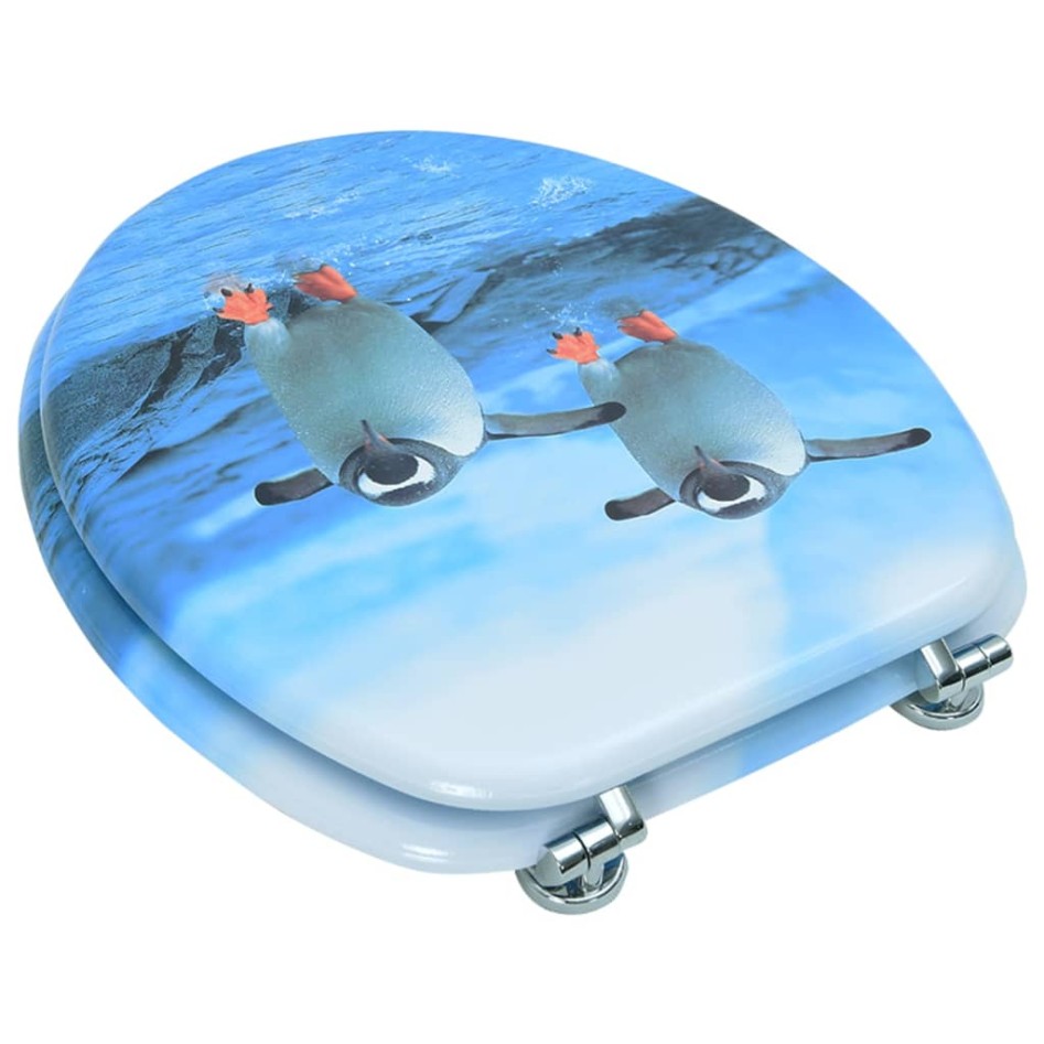 Asiento de inodoro con tapa MDF diseño de