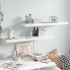 Estante flotante de pared 2 uds MDF blanco brillo