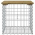 Banco jardín diseño gaviones madera pino impregnada 43x44x42