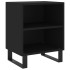 Mesita de noche madera de ingeniería negro 40x30x50