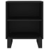 Mesita de noche madera de ingeniería negro 40x30x50
