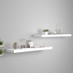Estantes flotantes pared 2 uds MDF blanco 90x23,5x3,8 cm
