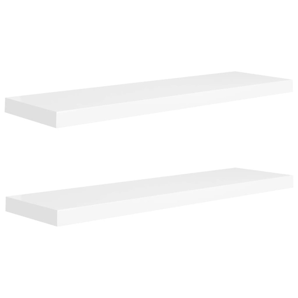 Estantes flotantes pared 2 uds MDF blanco 90x23,5x3,8