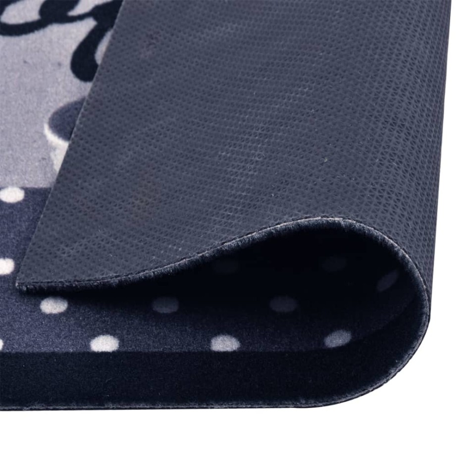 Alfombra de cocina lavable Coffee azul 60x180