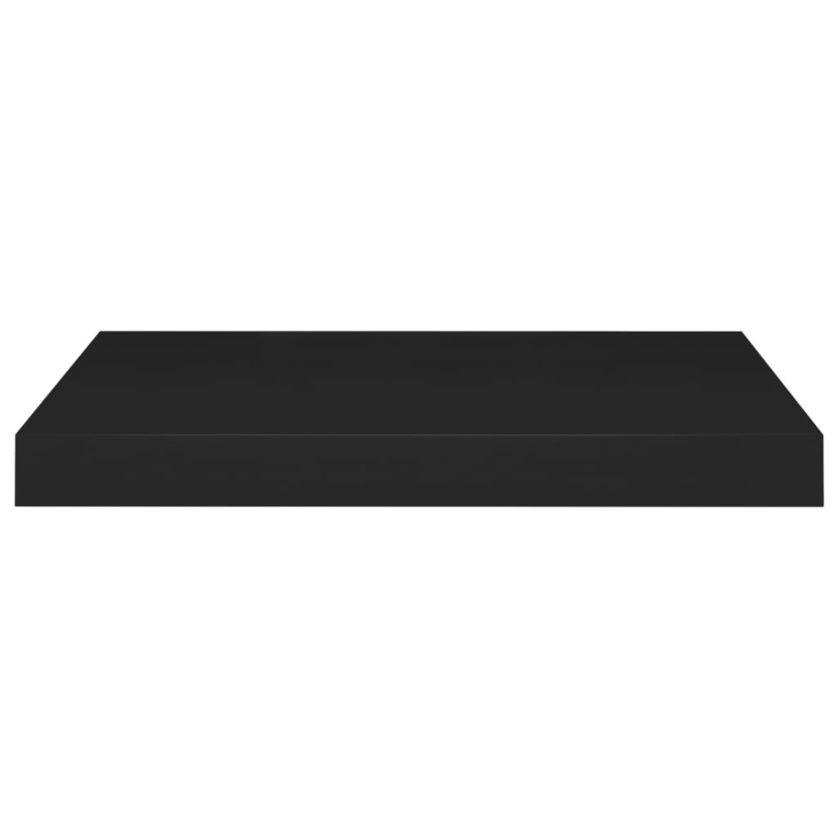 Estantes flotantes de pared 2 uds MDF negro 50x23x3,8