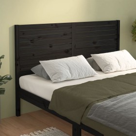 Cabecero de cama madera maciza de pino negro 126x4x100