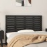 Cabecero de cama de pared madera maciza pino negro 146x3x63