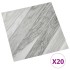 Tarimas de suelo autoadhesivas 20 uds PVC gris a rayas 1,86