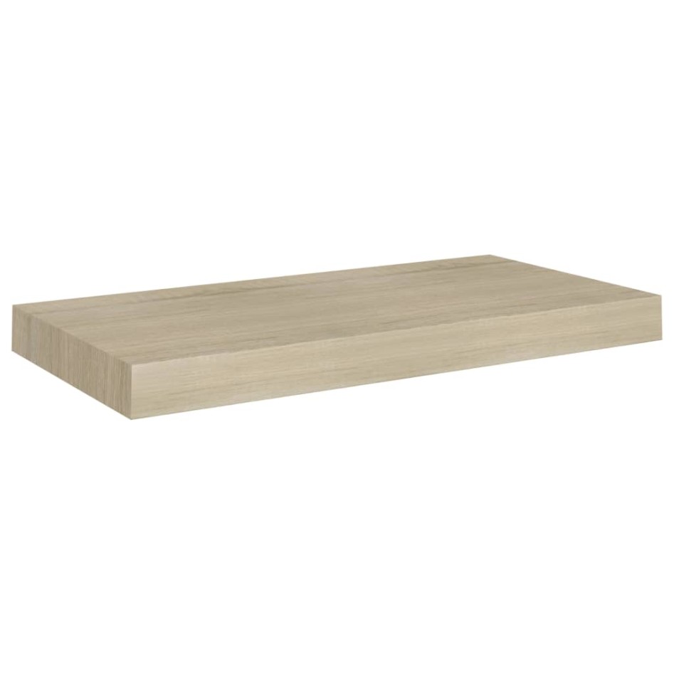 Estantes flotantes de pared 2 uds MDF roble 50x23x3,8