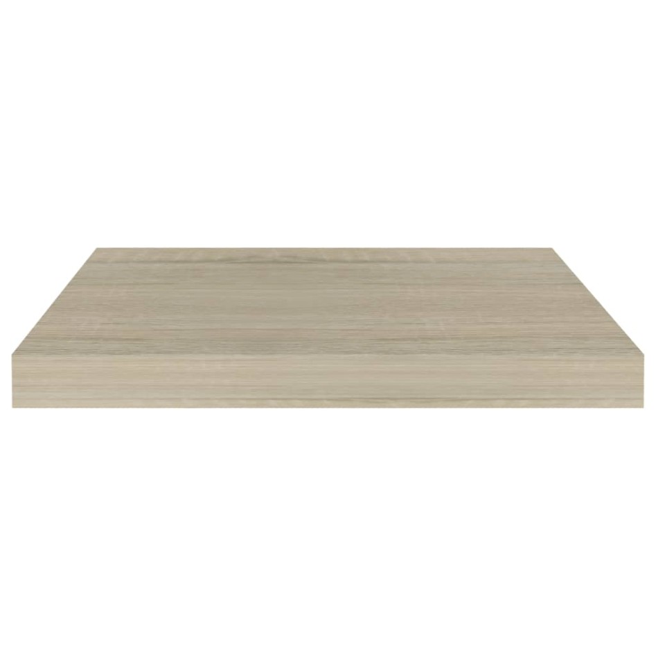 Estantes flotantes de pared 2 uds MDF roble 50x23x3,8