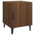 Mesita de noche 2 uds madera contrachapada color roble
