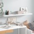 Estante flotante de pared blanco brillante MDF 120x23,5x3,8