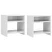 Mesitas de noche 2 uds madera contrachapada blanco 40x30x40 cm