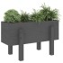 Jardinera madera maciza de pino gris 62x30x38
