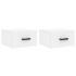 Mesitas de noche de pared 2 uds blanco 35x35x20