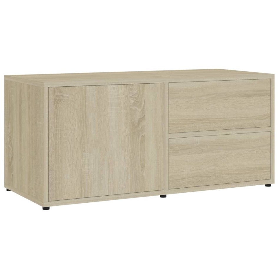 Mueble para TV madera contrachapada color roble 80x34x36