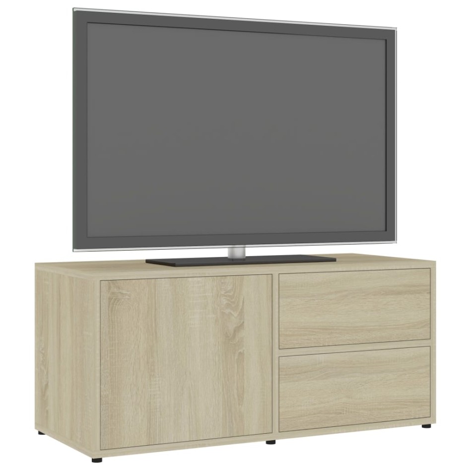 Mueble para TV madera contrachapada color roble 80x34x36