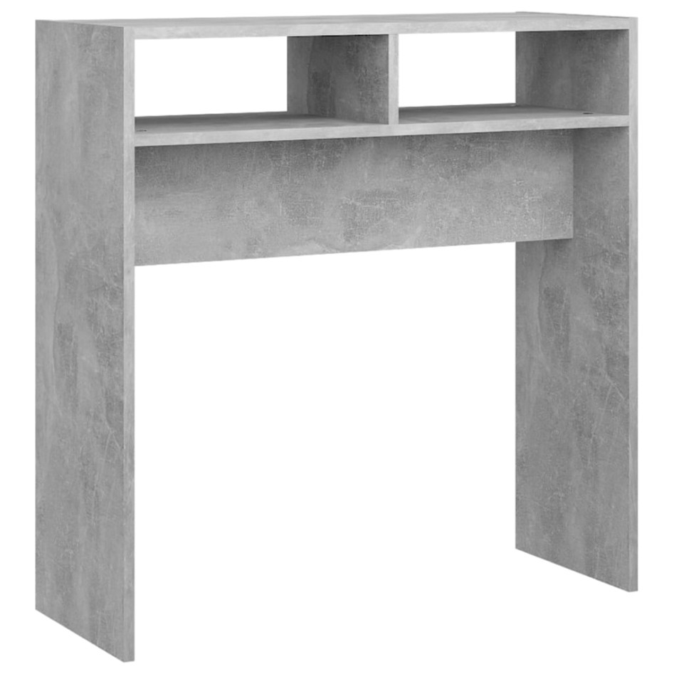 Mesa consola madera de ingeniería gris hormigón 78x30x80