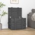 Caja de almacenaje madera maciza de pino gris 58x40,5x42