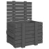 Caja de almacenaje madera maciza de pino gris 58x40,5x42