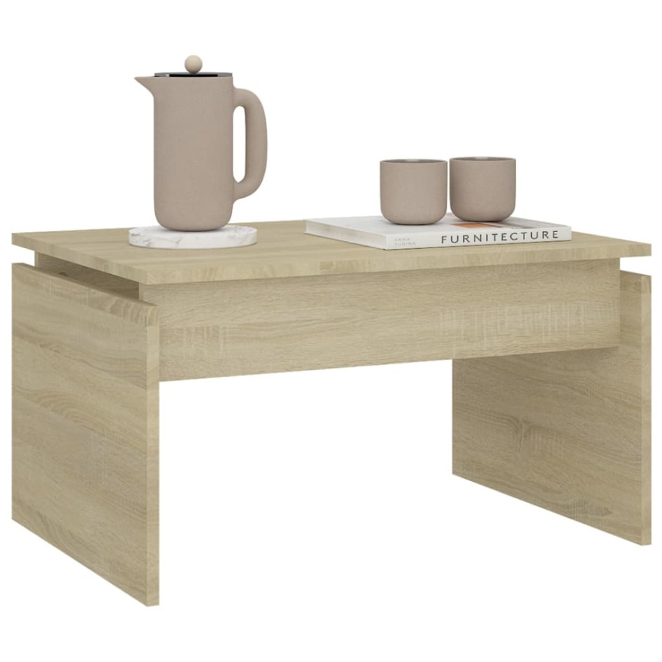 Mesa de centro madera contrachapada roble Sonoma 68x50x38