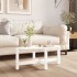 Mesa de centro de madera maciza de pino blanco 87x48x35