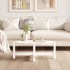 Mesa de centro de madera maciza de pino blanco 87x48x35