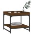 Mesa de centro madera ingeniería roble marrón 49,5x49,5x45