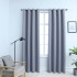 Cortinas opacas con anillas de metal 2 pzs gris 140x225