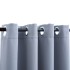 Cortinas opacas con anillas de metal 2 pzs gris 140x225