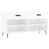 Banco zapatero madera de ingeniería blanco brillo 102x35x55