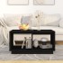 Mesa de centro madera maciza de pino negro 80x50x40