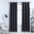 Cortinas opacas y aros de metal 2 pzs gris antracita 140x225