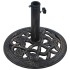 Base de sombrilla de hierro fundido negro y bronce 9 kg 40