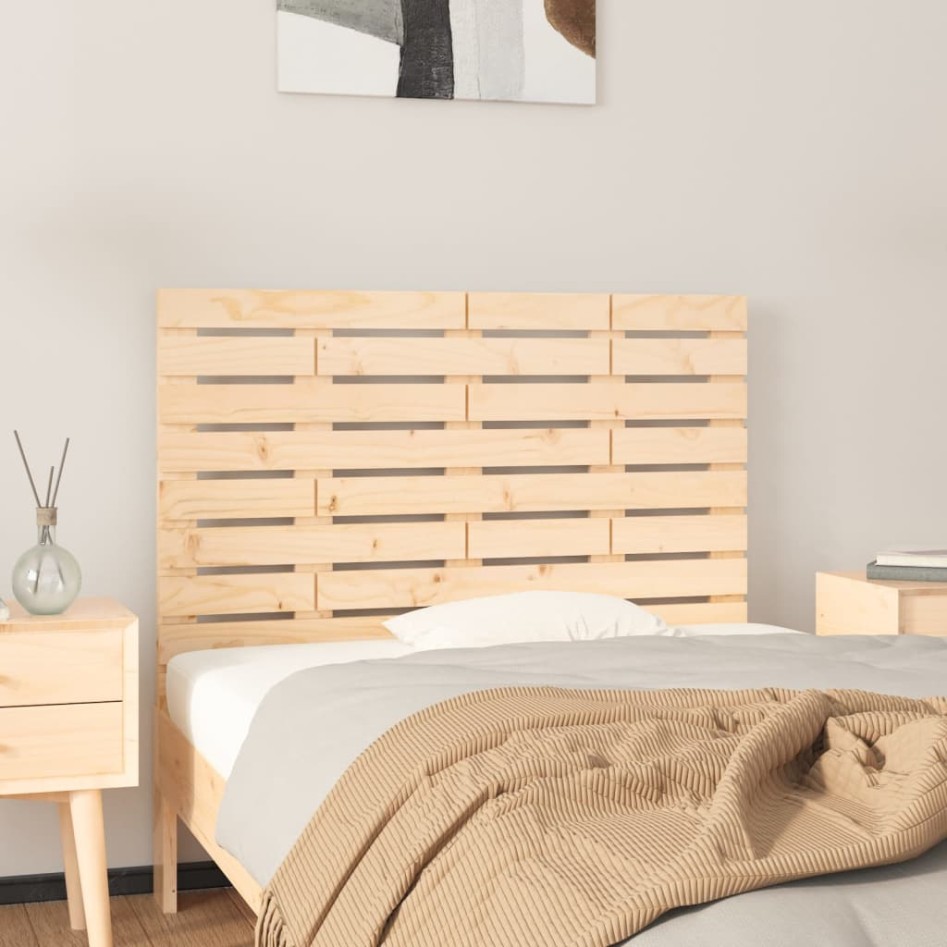Cabecero de cama de pared madera maciza de pino 96x3x63