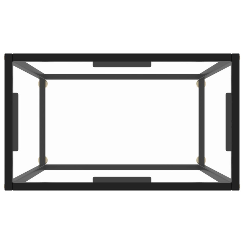 Mesa consola vidrio templado transparente 60x35x75