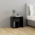 Mesita de noche madera contrachapada negro 40x30x40