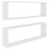 Estante cubo de pared 2 uds madera contrachapada 100x15x30
