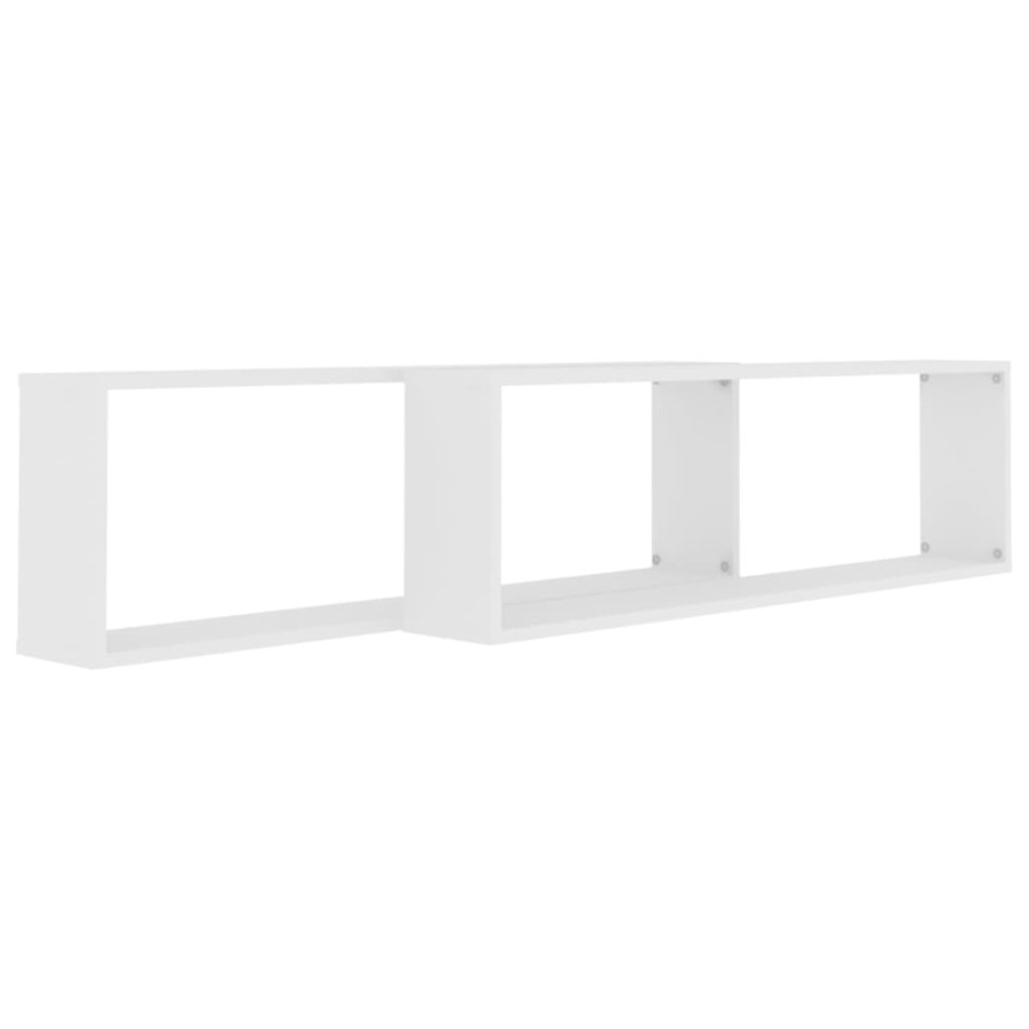 Estante cubo de pared 2 uds madera contrachapada 100x15x30