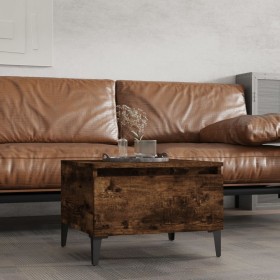 Mesa auxiliar madera contrachapada roble ahumado 50x46x35