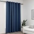 Cortina opaca con ojales look de lino azul 290x245